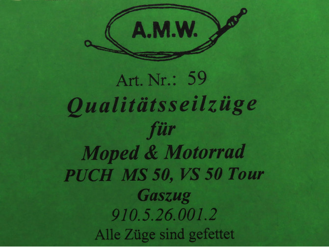 Gaszug Puch MS50 / VS50 Tour Kupplung A.M.W. photo